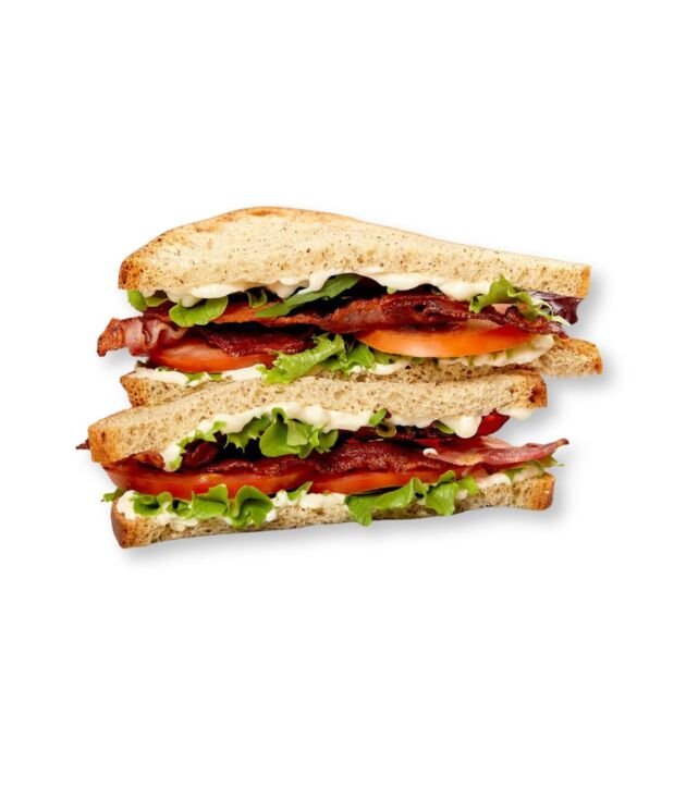 Classic BLT Sandwich with crispy bacon, lettuce, and tomato at NY Diner Boston in Brighton MA