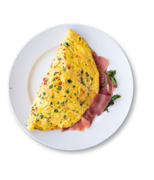 Denver Omelette with ham, peppers, and cheese served at NY Diner Boston in Brighton MA