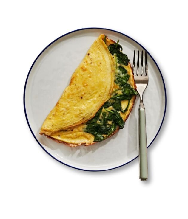 Florentine Omelette with spinach, cheese, and herbs at NY Diner Boston in Brighton MA