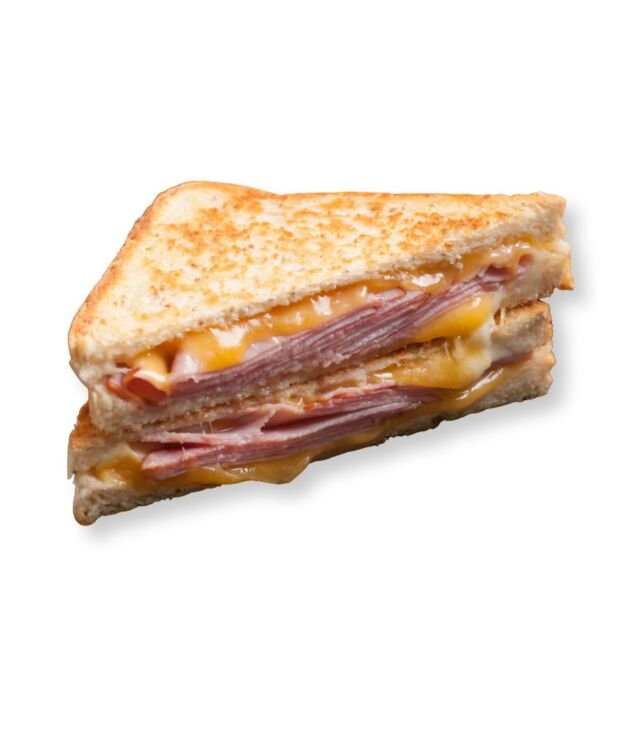 Ham & Cheese Melt sandwich with melted cheese at NY Diner Boston in Brighton MA