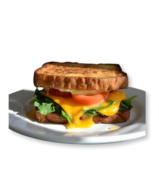 Veggie Breakfast Sandwich with eggs and fresh vegetables at NY Diner Boston in Brighton MA