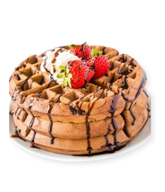 Chocolate Waffle Sandwich served with syrup at NY Diner Boston in Brighton MA