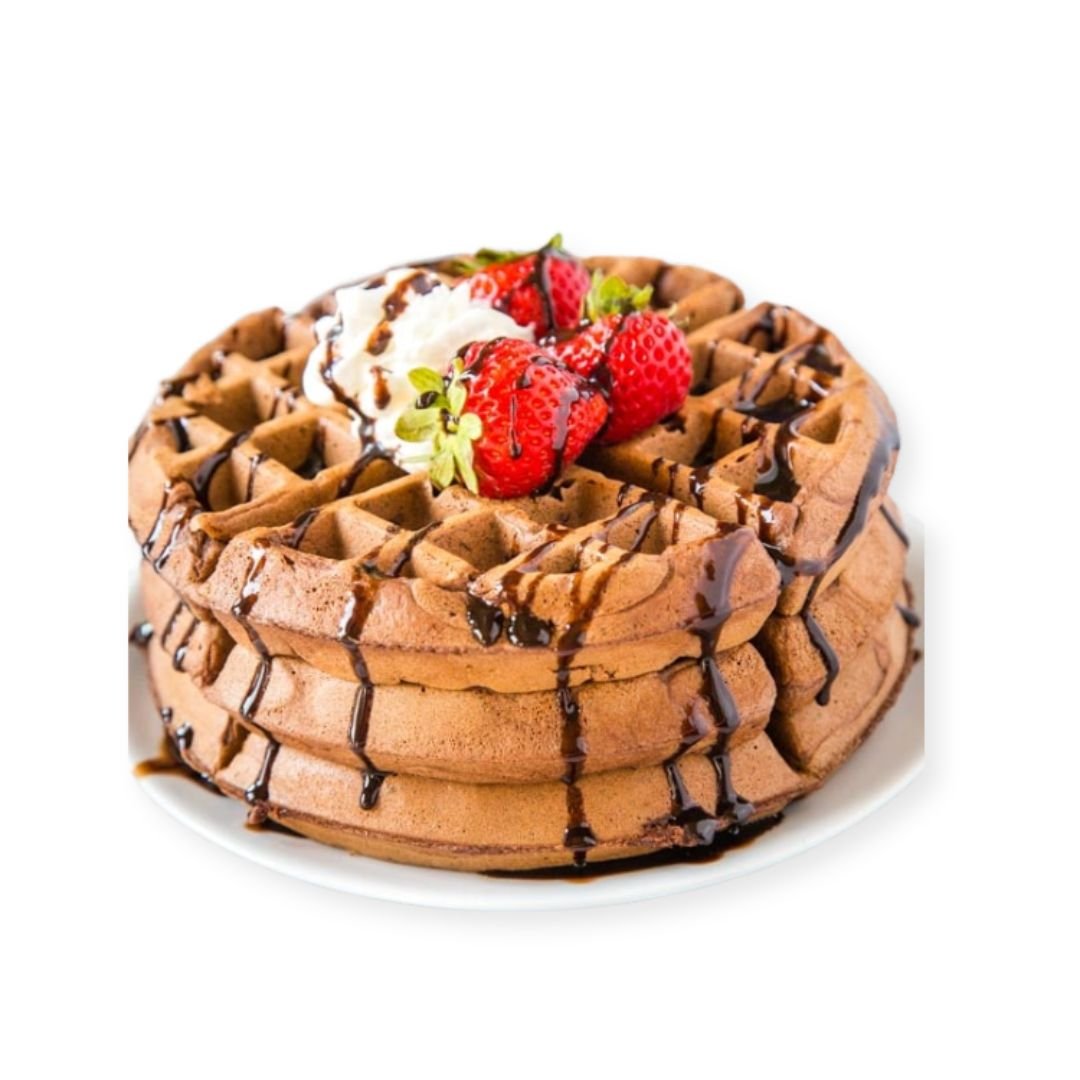 Chocolate Waffle Sandwich served with syrup at NY Diner Boston in Brighton MA