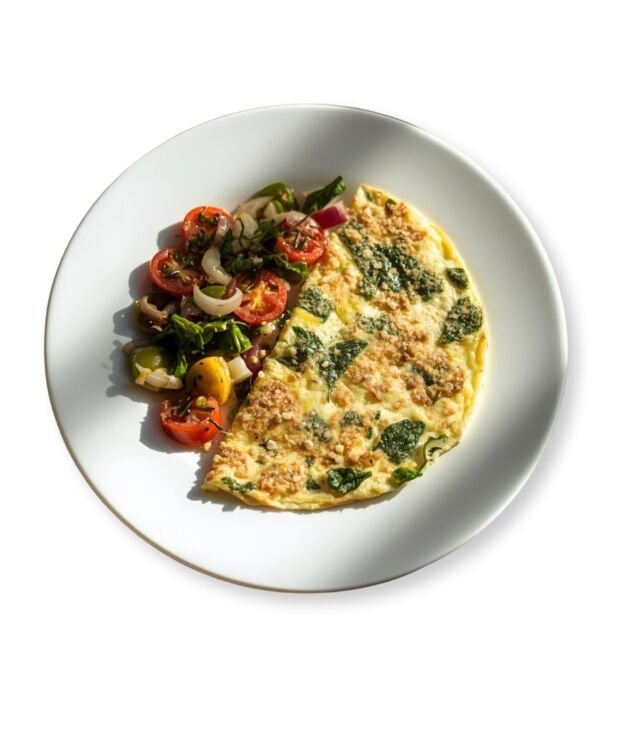 Egg White Omelette with spinach, mushrooms, and cheese at NY Diner Boston in Brighton MA