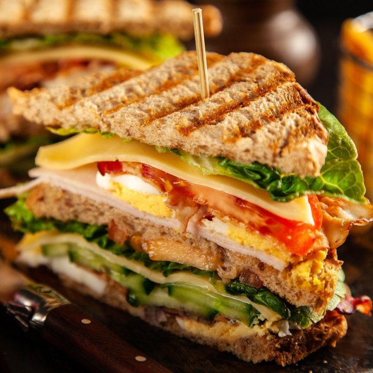 Classic club sandwich served fresh at NY Diner Boston in Brighton MA