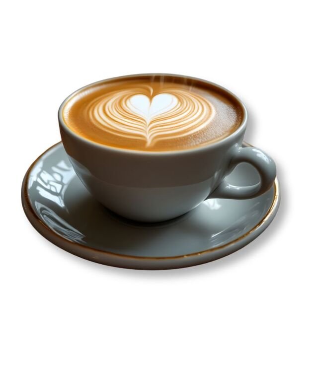 Hot café latte served fresh at NY Diner Boston in Brighton MA