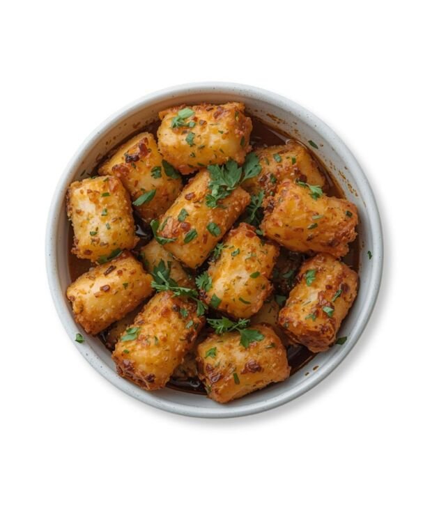 Spicy Cajun Tater Tots served crispy at NY Diner Boston in Brighton MA