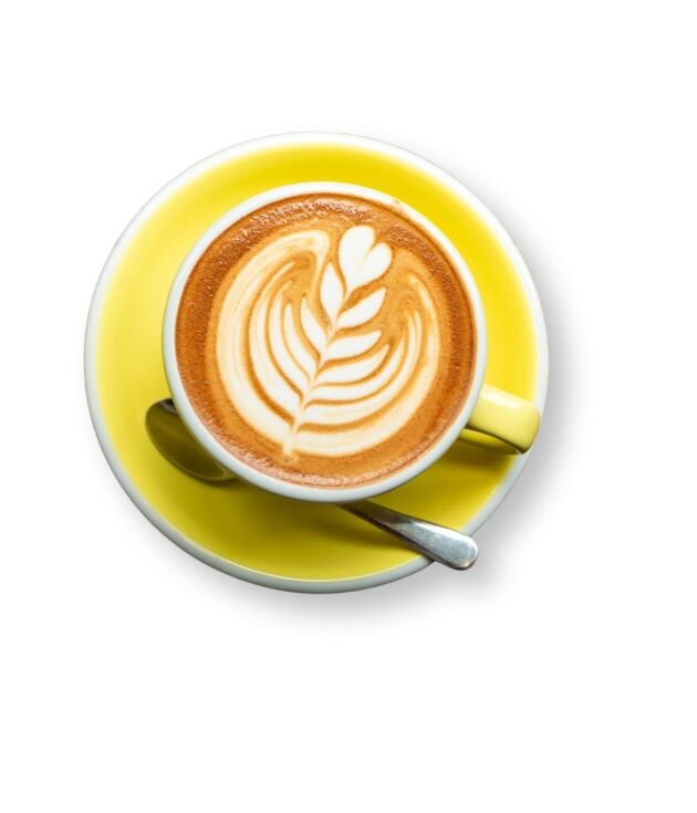 Foamy cappuccino coffee at NY Diner Boston Brighton MA