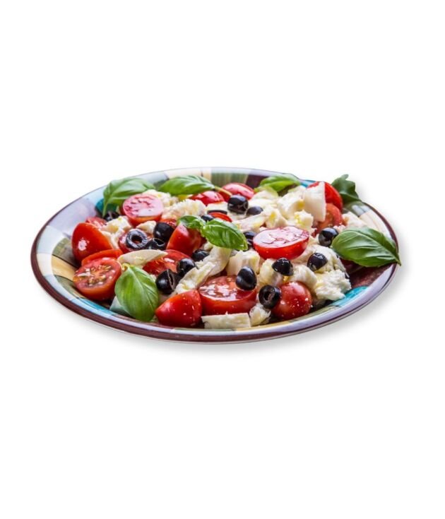 Fresh Caprese Charm Salad with mozzarella and tomatoes at NY Diner Boston in Brighton MA
