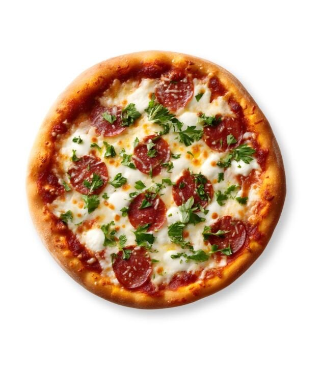 Classic Pepperoni Pizza with crispy crust and melted cheese at NY Diner Boston in Brighton MA