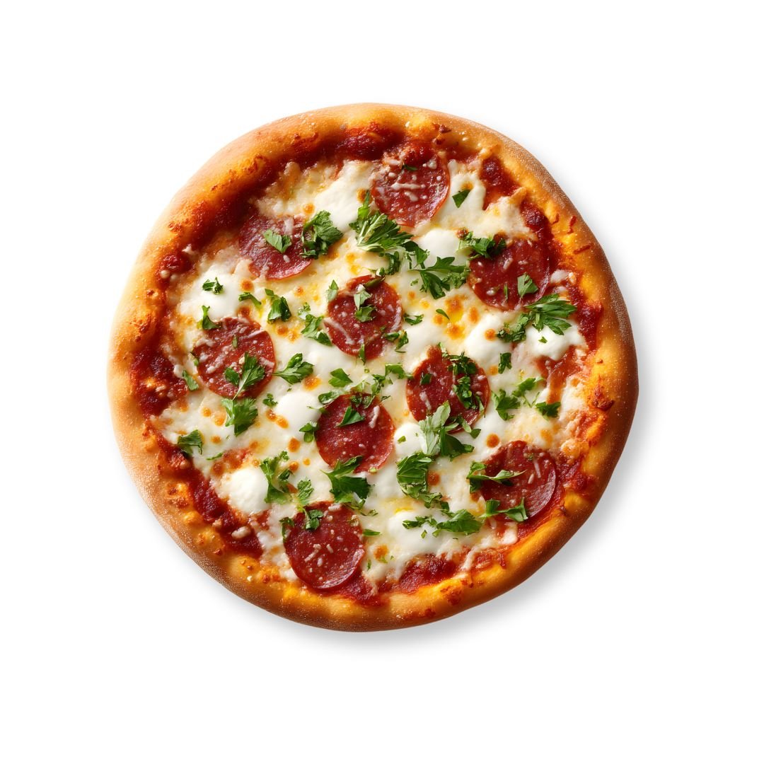 Classic Pepperoni Pizza with crispy crust and melted cheese at NY Diner Boston in Brighton MA