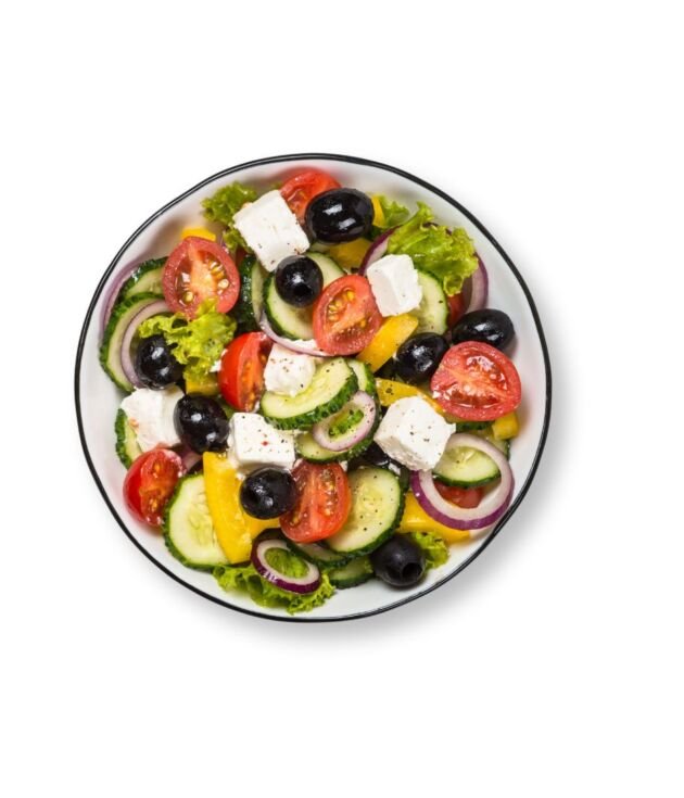 Mediterranean Green Bowl Salad with feta and olives at NY Diner Boston in Brighton MA