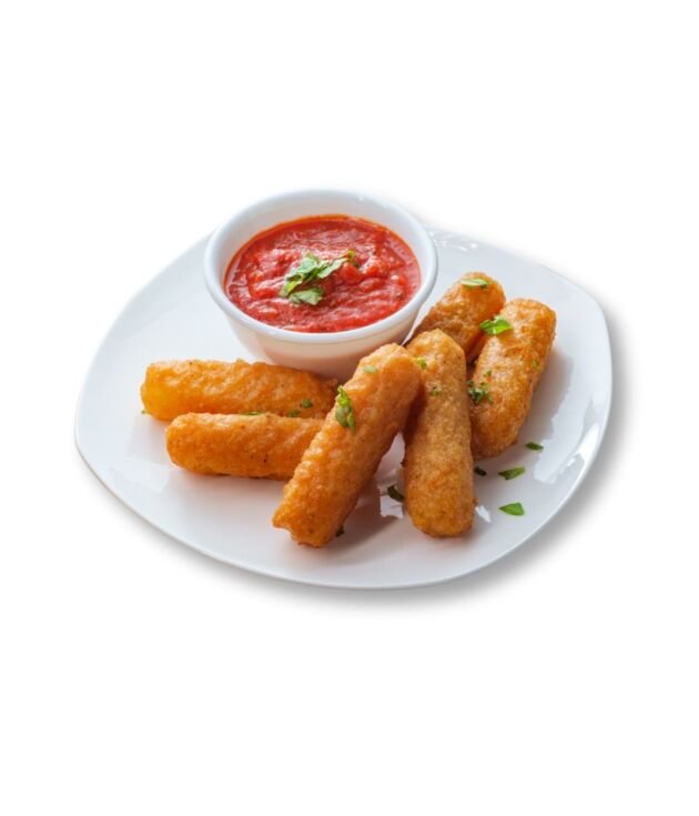 Crispy mozzarella sticks with marinara sauce at NY Diner Boston in Brighton MA