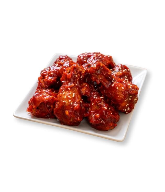 Sweet and Chili Pepper Chicken Wings glazed in spicy sauce at NY Diner Boston in Brighton MA