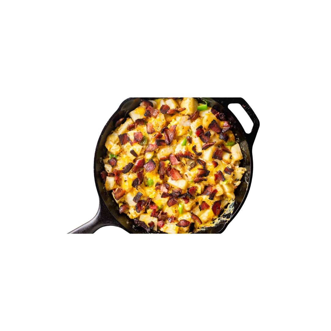 Western Skillet with ham, peppers, onions, and eggs at NY Diner Boston in Brighton MA